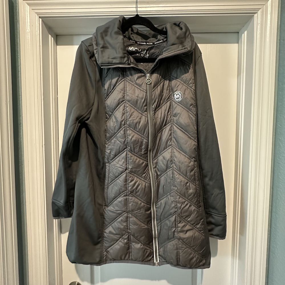 Michael Kors Down Quilted Puffer Black Jacket - Women's Size Extra Large